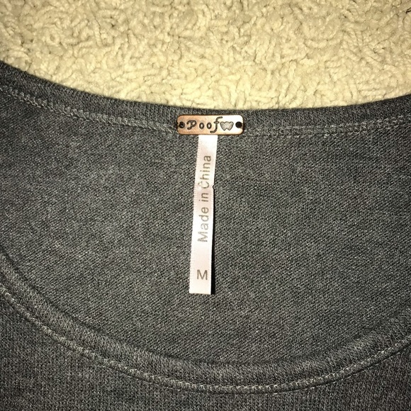 Poof Versatile Heathered Gray Bodycon Dress Casual Mini Stretch Size Medium - Picture 7 of 12